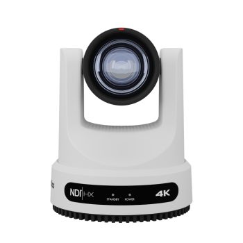 PTZOpticsMove 4K Auto-Tracking PTZ Camera with 12X - White front